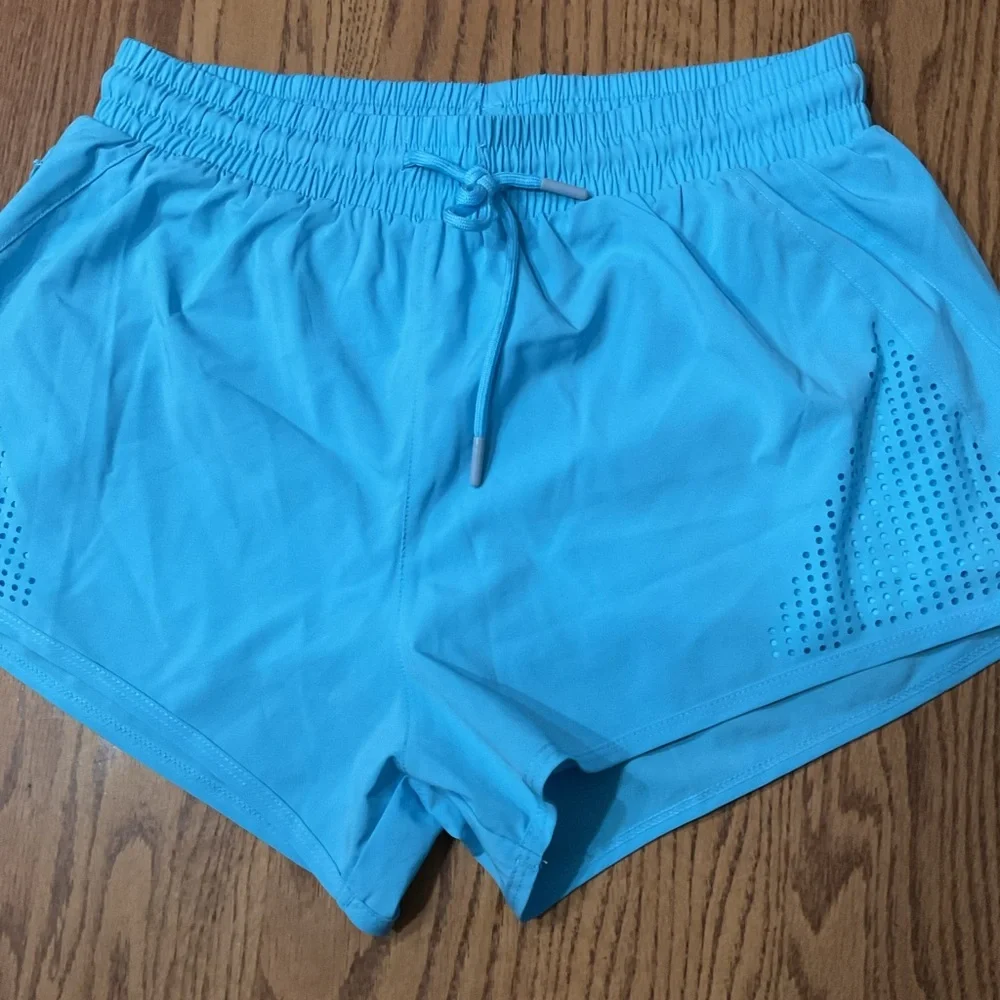 ZYIA Light Blue Athletic Shorts size xl - Picture 1 of 5